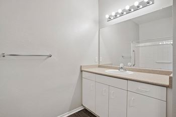 Extended bathroom basin with drawers